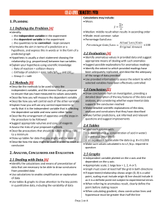 A2 Chemistry (CIE 9701) Study Guide: Planning, Analysis, Evaluation