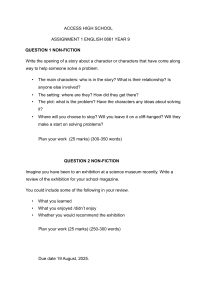 Year 9 English Assignment 1: Story Opening & Exhibition Review