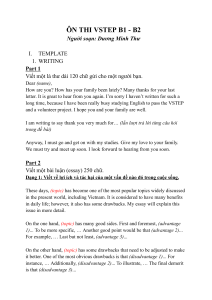 VSTEP B1-B2 Exam Prep: Writing & Speaking Templates