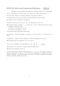 Discrete Math Midterm Exam