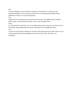 Reading Comprehension Exercise: Places & Vocabulary