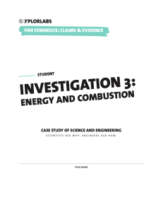 Fire Forensics: Energy & Combustion Lab | Heat of Combustion Study