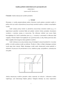 Analiza Statystyczna w Laboratorium Chemii Środowiska