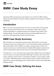 BMW Marketing Strategy: A Case Study Analysis
