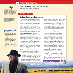 The Way to Rainy Mountain Analysis: N. Scott Momaday Memoir & Kiowa Culture