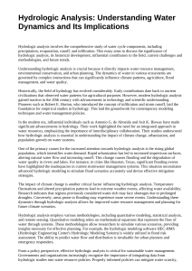 Hydrologic Analysis: Water Dynamics, Management & Future Trends