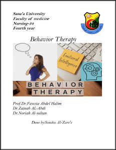 Behavior Therapy: Techniques & Strategies for Nursing Students