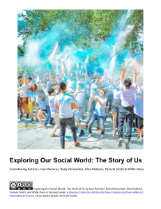 Sociology Textbook: Exploring Our Social World - The Story of Us (OER)