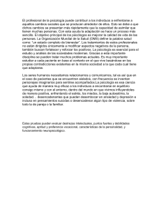 Psicolog&iacute;a: Rol en la Sociedad y Evaluaci&oacute;n