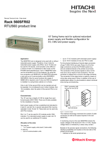 Rack 560SFR02 RTU560 Data Sheet | Hitachi Energy