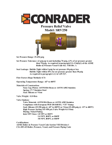 Conrader-SRV250 - VALVULA DE SEGURIDAD