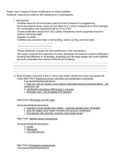 Impacts of Ocean Acidification on Marine Calcifiers: A Paper Outline