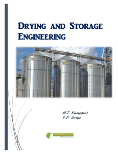 Drying and Storage Engineering: Principles, Methods & Calculations