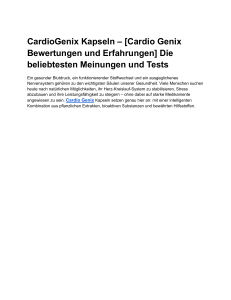 CardioGenix Nebenwirkungen – Was Sie über die Kapseln wissen sollten