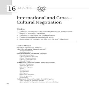 International & Cross-Cultural Negotiation: Culture's Influence & Strategies