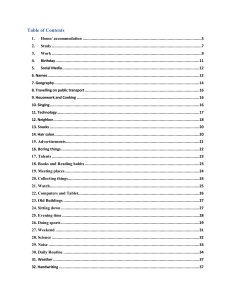 English Speaking Practice Topics & IELTS Prompts - Table of Contents