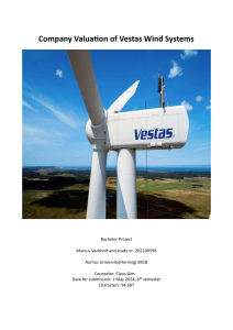 Company Valuation of Vestas Wind Systems | Bachelor Project