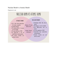 Atomic vs. Nuclear Bombs: Venn Diagram & Outline