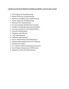 Graduate Trainee Program Modules: ICT, Admin & Troubleshooting (2023)