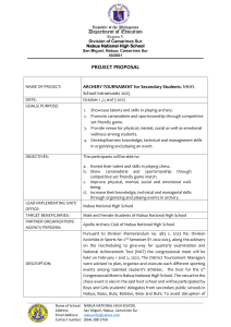 Nabua NHS Archery Tournament 2025 Proposal & Chess Rules