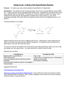 Design-a-Lab: Saponification Reaction Study