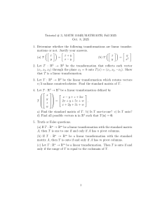 Math 1104B Linear Algebra Tutorial