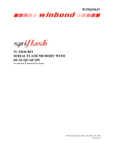 W25Q256JV 256M-bit Serial Flash Memory Datasheet