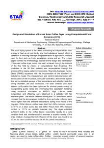 Solar Coffee Dryer Design & Simulation Using CFD