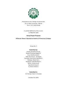 SHEducate: Women's Reproductive Health & UTI Awareness Project Proposal
