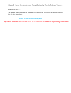 Chemical Engineering Answer Key: Chapter 2 Solutions