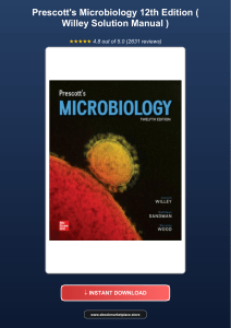 Prescott's Microbiology 12th Edition Solution Manual