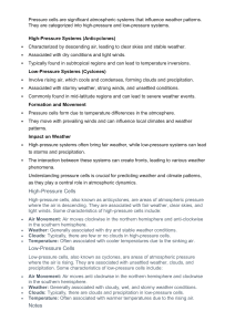 Earth Science Notes: Pressure Cells, Levees, Floodplains, River Capture