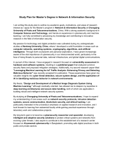 Study Plan: Master's in Network & Information Security at CQUPT