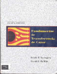 Fundamentos de Transferencia de Calor - Libro de Texto