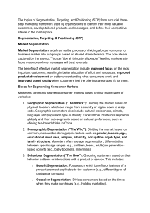 Segmentation, Targeting, & Positioning (STP) Marketing Framework