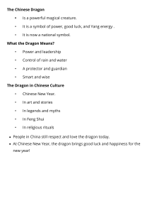 The Chinese Dragon: Symbolism, Meaning, and Cultural Significance