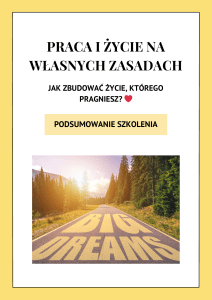 [PDF] Podsumowanie szkolenia Praca i życie na własnych zasadach