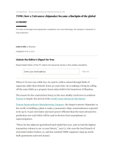 TSMC: Taiwan's Chip Giant & Global Economy Linchpin