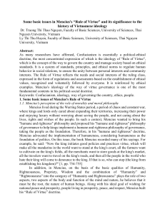 Mencius's Rule of Virtue & Vietnamese Ideology