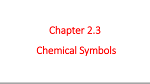 Chemical Symbols, Atoms, and Elements: A Chemistry Study Guide