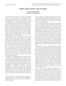 Persuasion with Case Studies: Tips for Convincing Research Papers