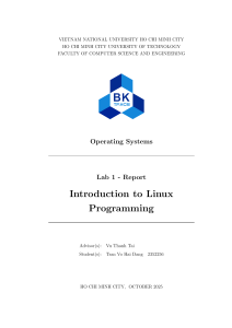 Linux Programming Lab Report: Introduction to Linux