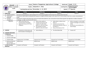 Empowerment Technologies Daily Lesson Log (Grade 11/12)