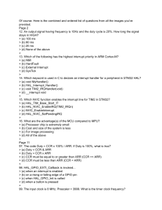 Microcontroller & STM32 Exam Questions