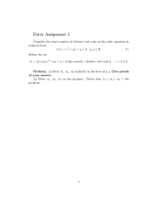 Analysis of Cubic Equation Roots