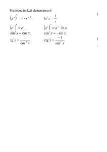 Wzory z fizyki i matematyki: trygonometria, rachunek, mechanika