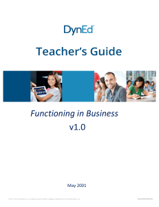 DynEd Functioning in Business Teacher's Guide v1.0 - Business English