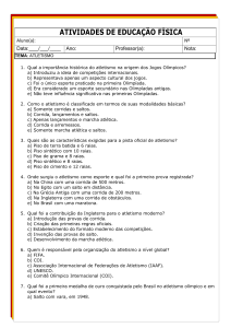 Quiz de Atletismo para Educa&ccedil;&atilde;o F&iacute;sica