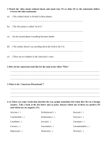 Cultural Shock Worksheet: Phases, Feelings & Customs (ESL/EFL)