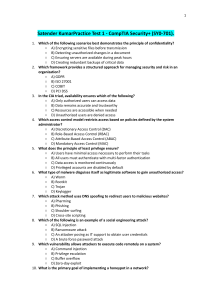 CompTIA Security+ (SY0-701) Practice Test 1 - Cybersecurity Questions